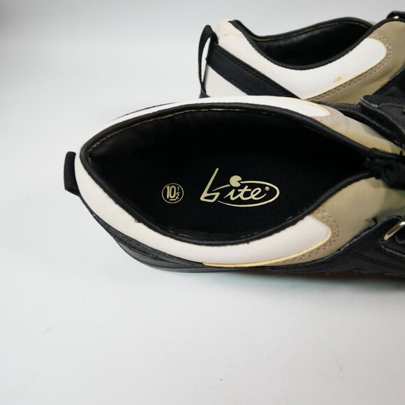 Lite 2623A Power Moc Golf Shoes US Mens 10.5 White/Black/Gray - Picture 6 of 7